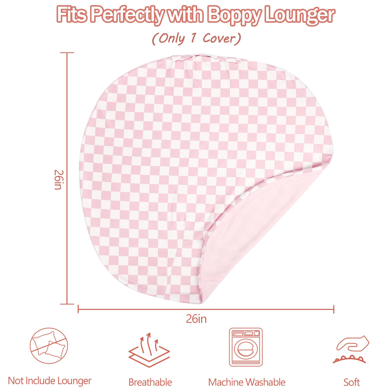 DAYEEBALL reversible cover with soft plush reverse for cozy newborn comfort.