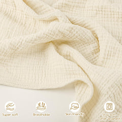DAYEEBALL muslin fabric closeup shows soft texture and airy weave.