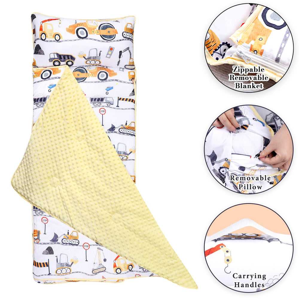 DAYEEBALL nap mat roll-up design with carry handle for portability.