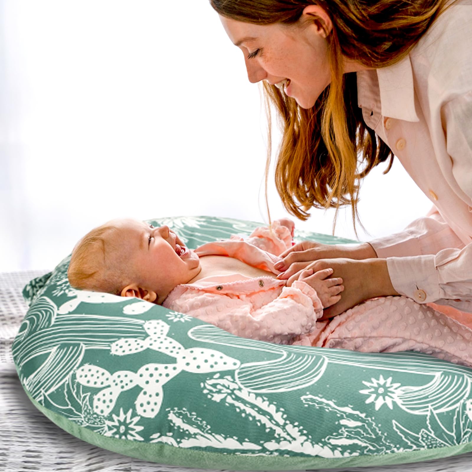 DAYEEBALL neutral cactus pattern makes a thoughtful newborn gift