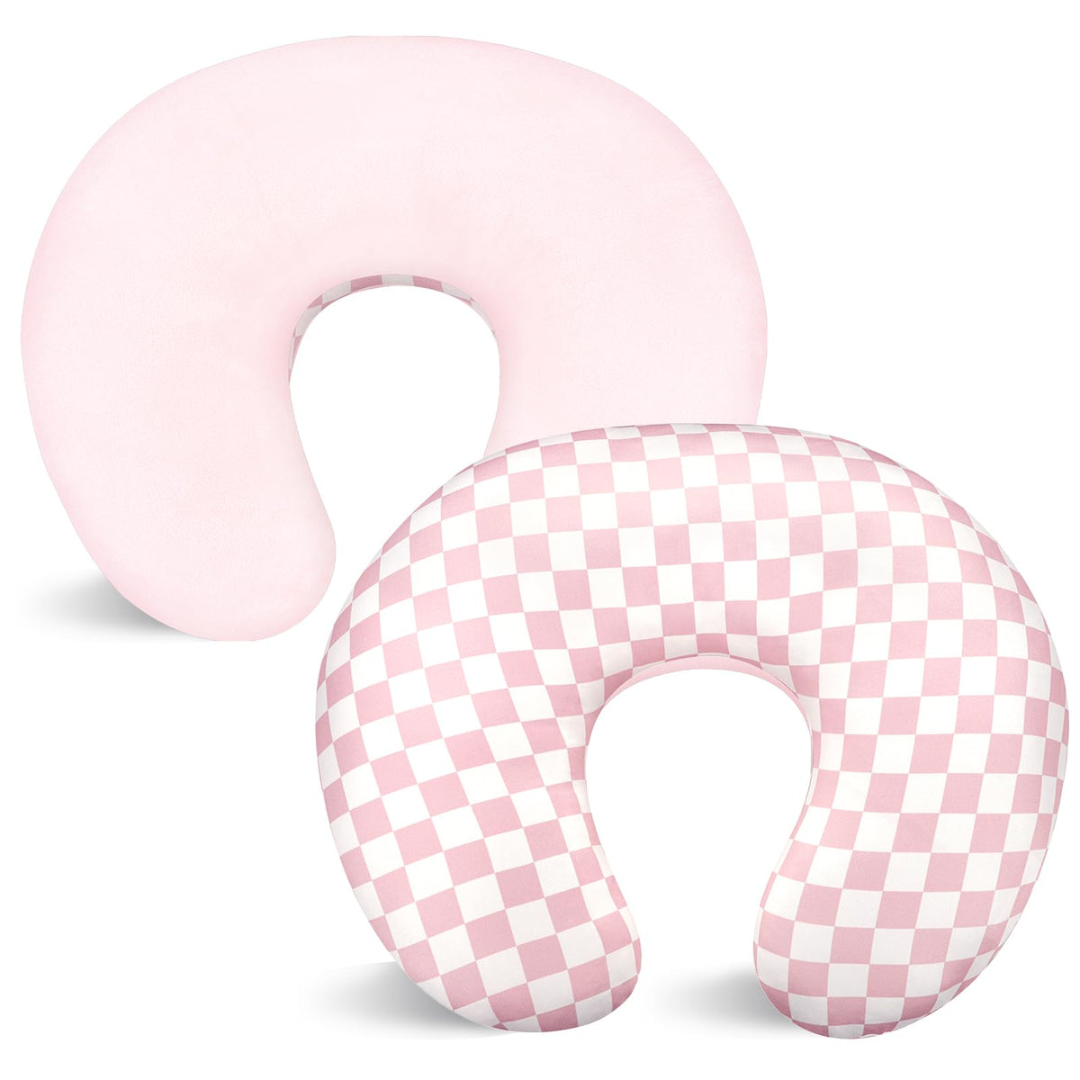 DAYEEBALL nursing cover pink checkerboard, breathable fabric for baby comfort.