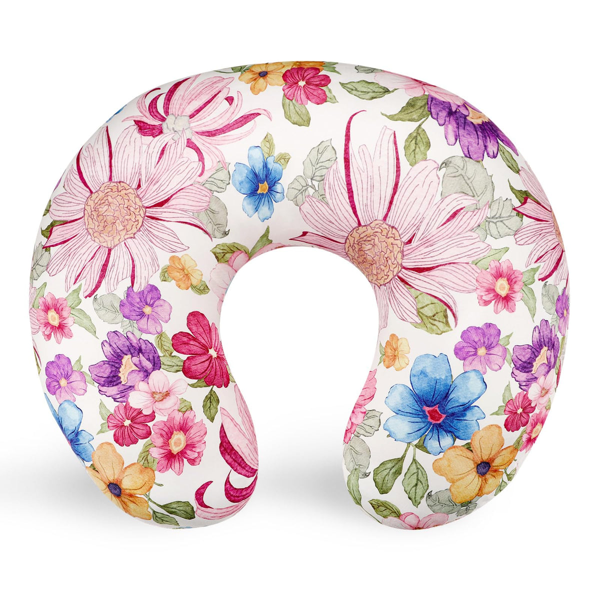 DAYEEBALL nursing pillow cover colorful flowers closeup for cozy feeding.