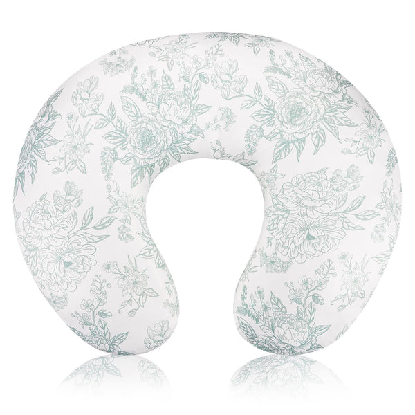 DAYEEBALL nursing pillow cover in green flower pattern for soft newborn comfort