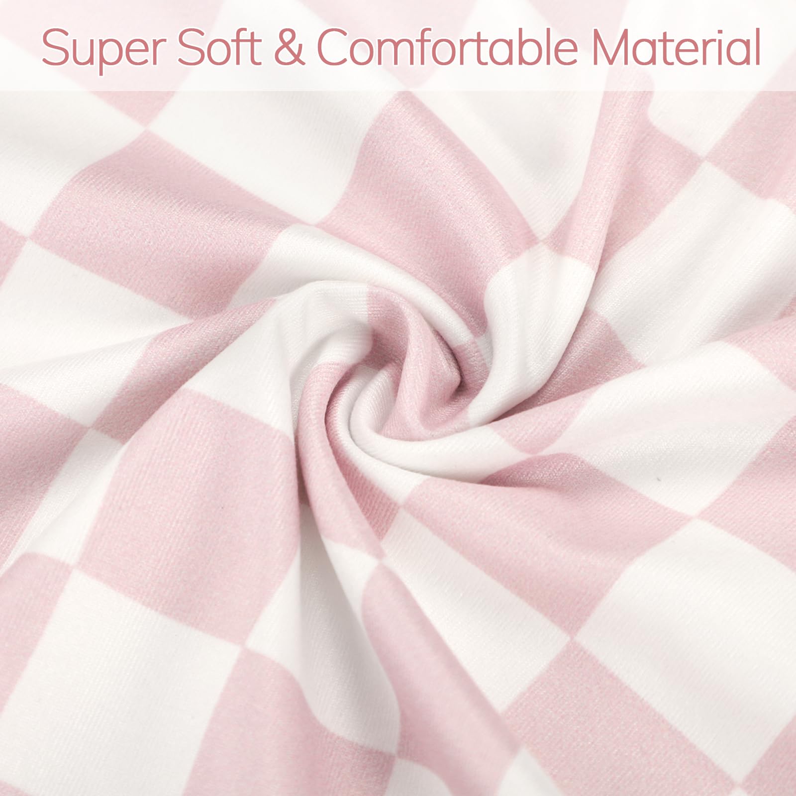 DAYEEBALL nursing pillow cover pink checkerboard is machine washable for easy care