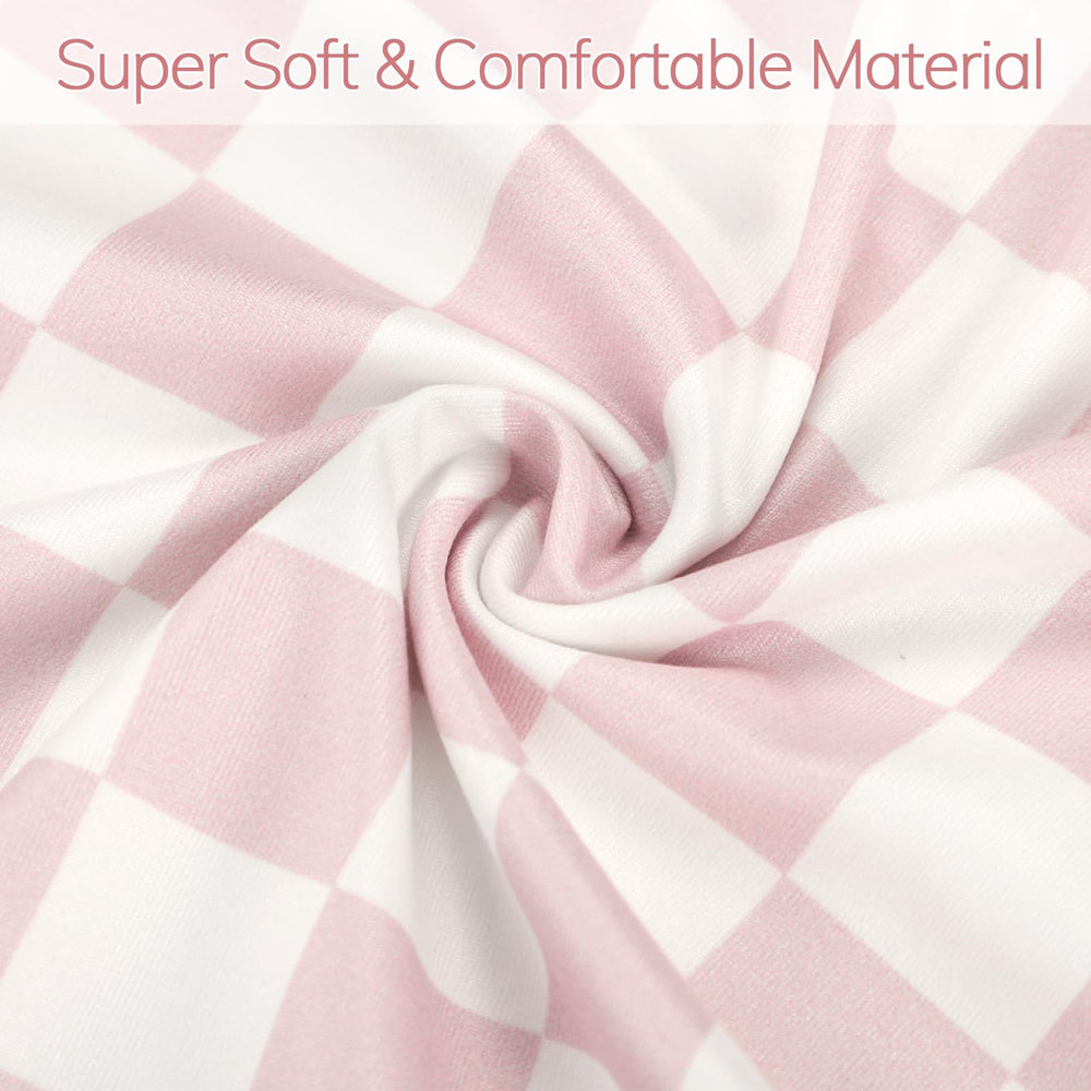 DAYEEBALL nursing pillow cover pink checkerboard is machine washable for easy care