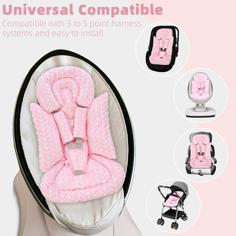 DAYEEBALL stripes-pink insert adds a cute seat upgrade while traveling