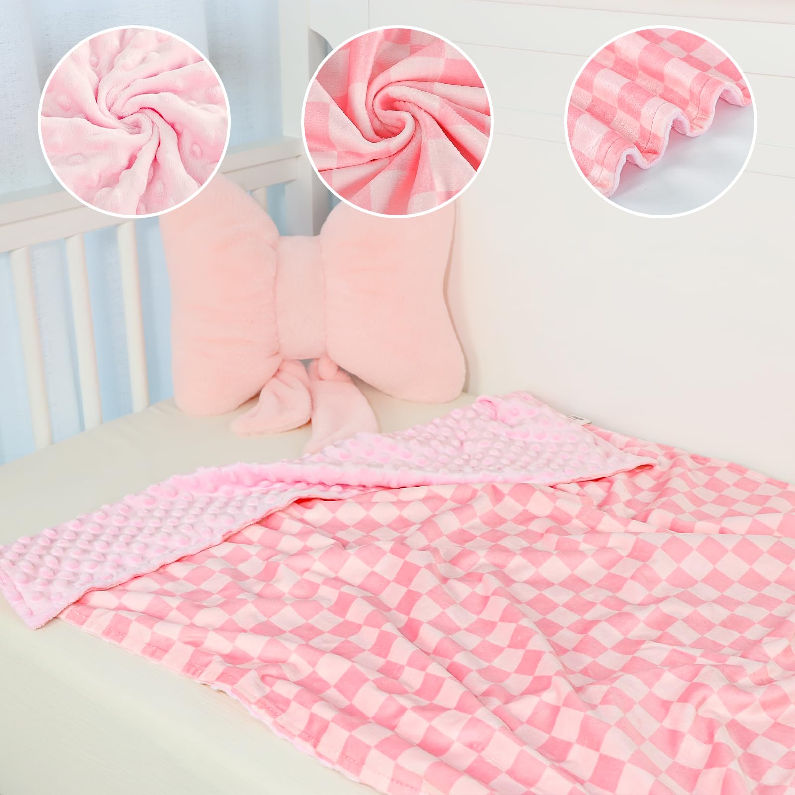 DAYEEBALL pattern-side blanket sparks imagination during cuddle time.
