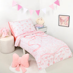 DAYEEBALL pink bow pillowcase completes the set for restful nights