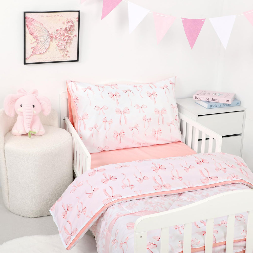 DAYEEBALL pink bow flat sheet soft and breathable for naps