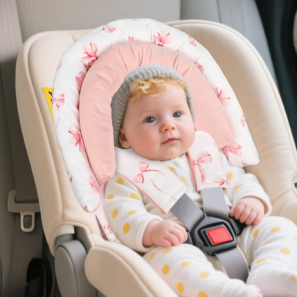 DAYEEBALL pink bow head support adds cute style and gentle stabilization.