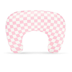 DAYEEBALL pink checkered nursing pillow cover adds style and softness for newborns.
