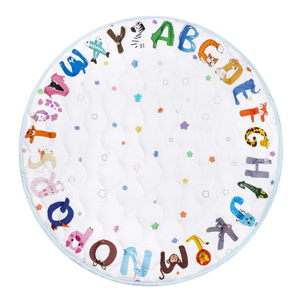 DAYEEBALL round baby play mat with soft padding for safe crawling on floors