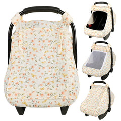 DAYEEBALL muslin car seat cover offers soft, breathable comfort.