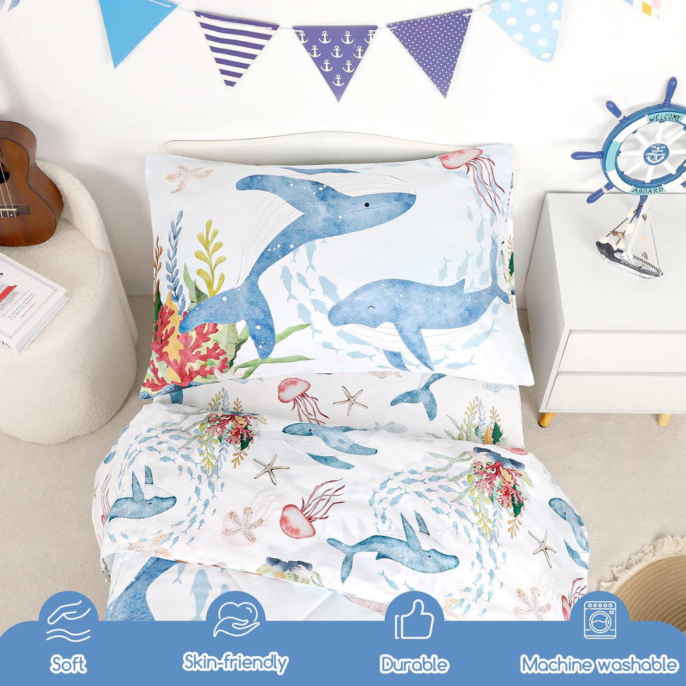 DAYEEBALL ocean pattern comforter enhances imaginative bedtime