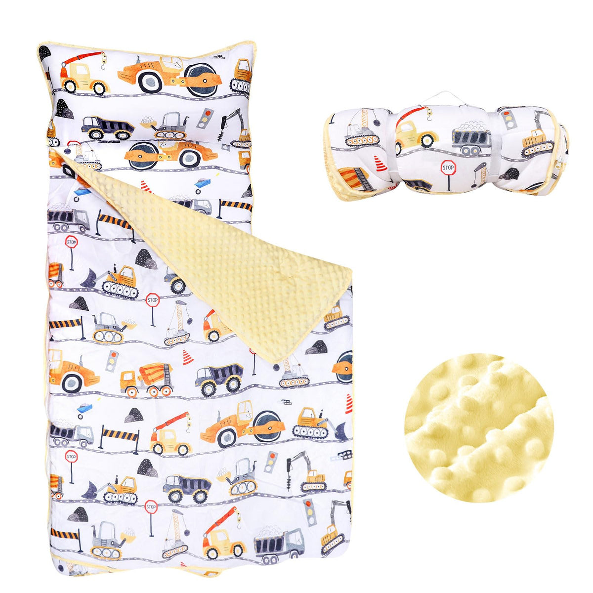 DAYEEBALL toddler nap mat with pillow, 55x23x2 inches, ideal for daycare naps.