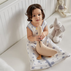 Two-way zipper with protector ensures safe, simple dressing and quick access.