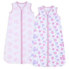 DaysU cotton baby sleep sack in pink flower pattern for cozy skin comfort