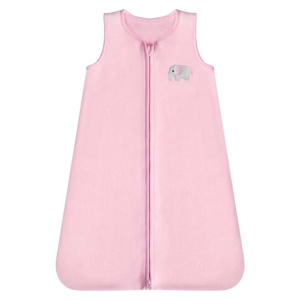 DaysU micro fleece sleep sack with pink elephant pattern offers cozy comfort for naps
