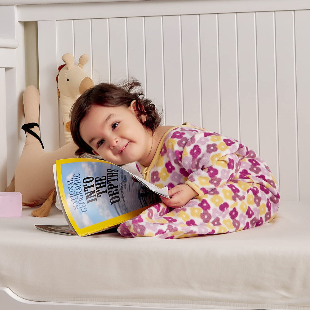 DaysU sleep sack with two way zipper for easy diaper changes.