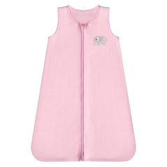 DaysU micro fleece sleep sack with pink elephant pattern for cozy sleep
