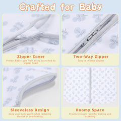 DaysU OEKO-TEX certified cotton sleep sack safe for baby's skin.