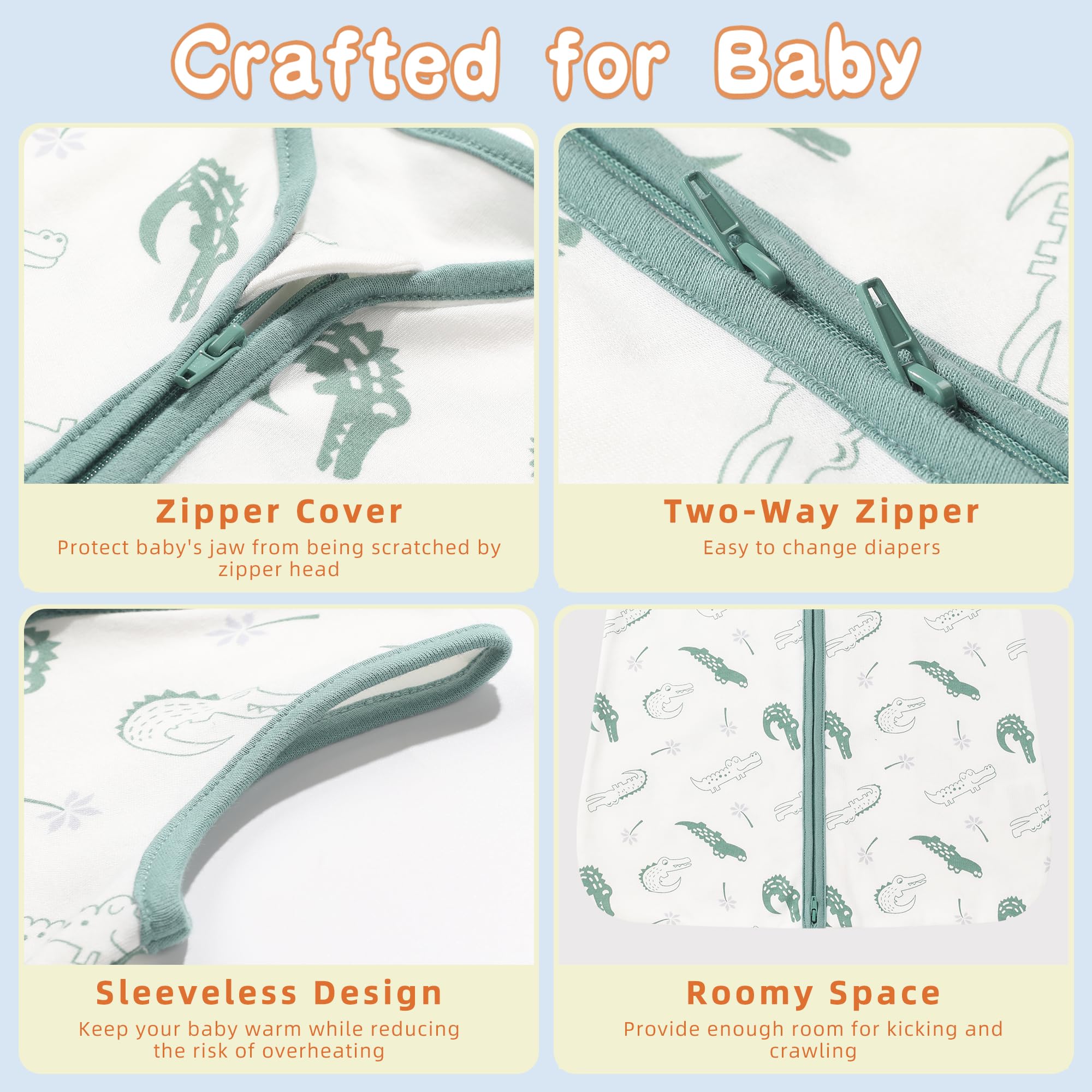 DaysU oeko-tex-certified cotton sleep sack emphasizes skin-friendly daily wear.