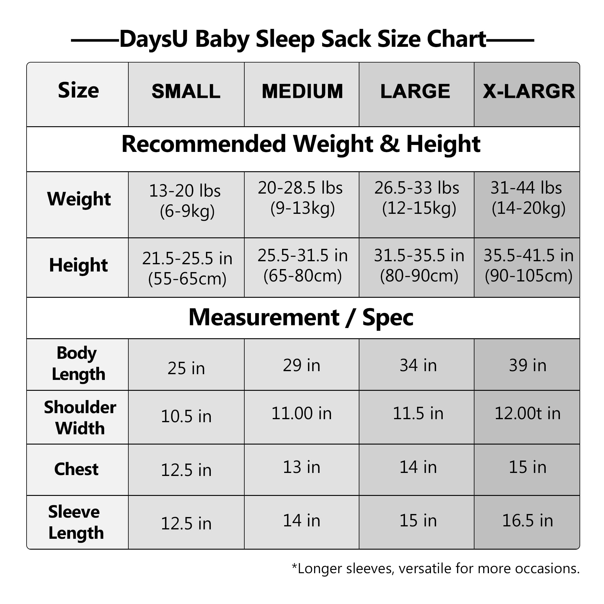 DaysU sleep sack is machine washable for simple at-home care.