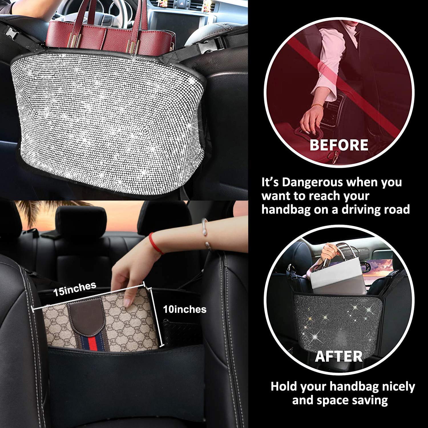 Dayutech diamonds cup holder two-pack adds sparkle and secures drinks