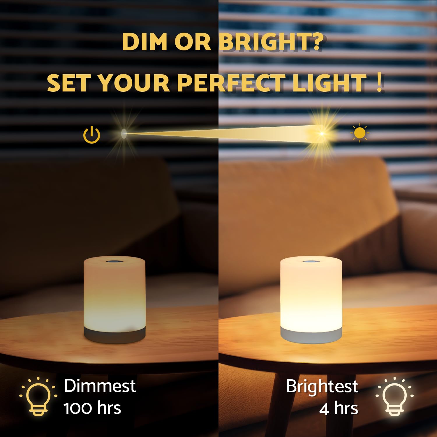 DAZZY DOT dimmable brightness control button for personalized lighting.