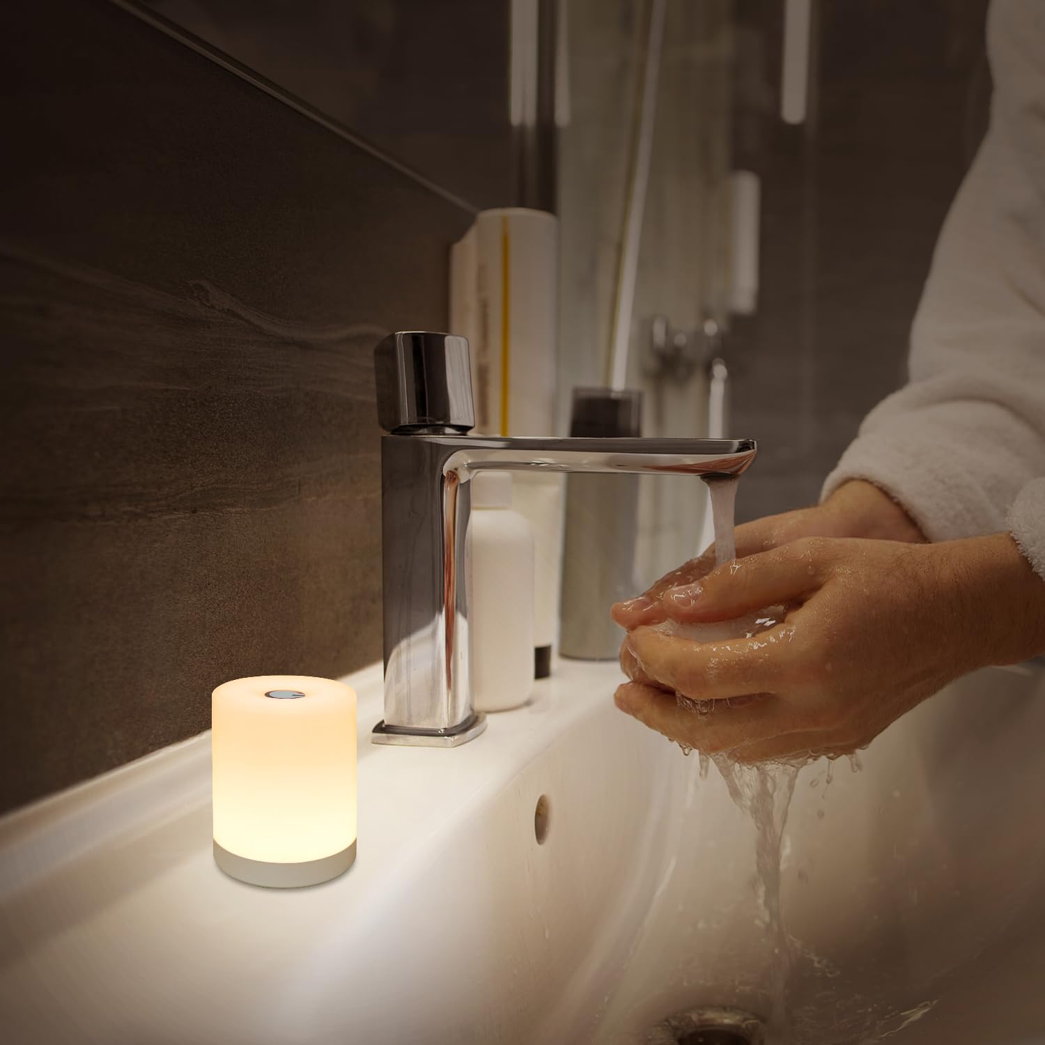 DAZZY DOT travel-friendly night light ready for travel or camping.