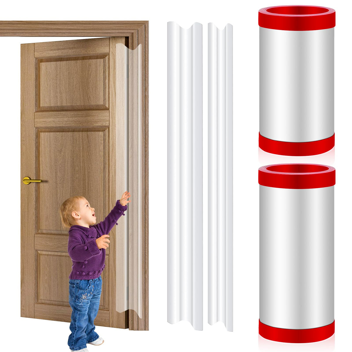 DBHXXMB-HH finger pinch door guard on hinge with adhesive for safety