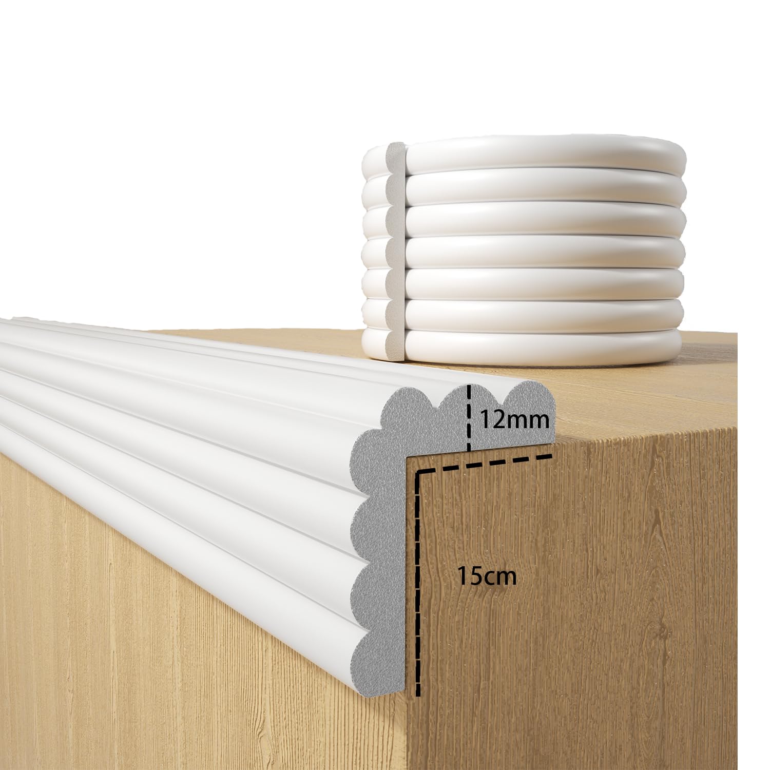 DBYDBY Baby Proofing Wall Corner Protector on the wall corner provides soft cushioning.