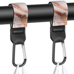 DCDCEE stroller straps golden marble pack – front view showing secure hands-free use