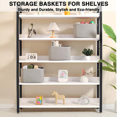 Dcerzxzci grey storage basket in living room, blends with decor.