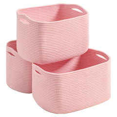 Dcerzxzci pink storage basket folded for compact storage