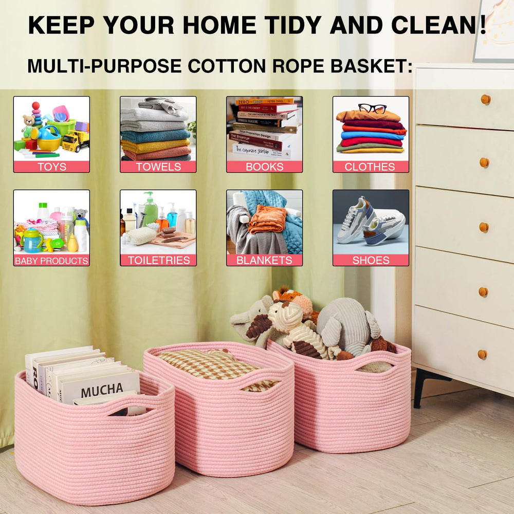 Dcerzxzci pink storage basket in living room organizing toys