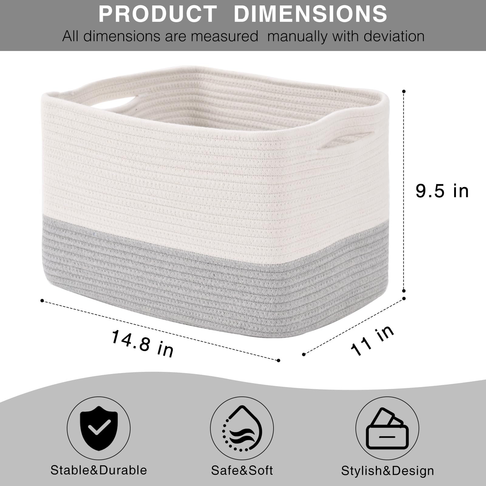 Dcerzxzci shelf organizer basket provides ample space for items on a shelf.