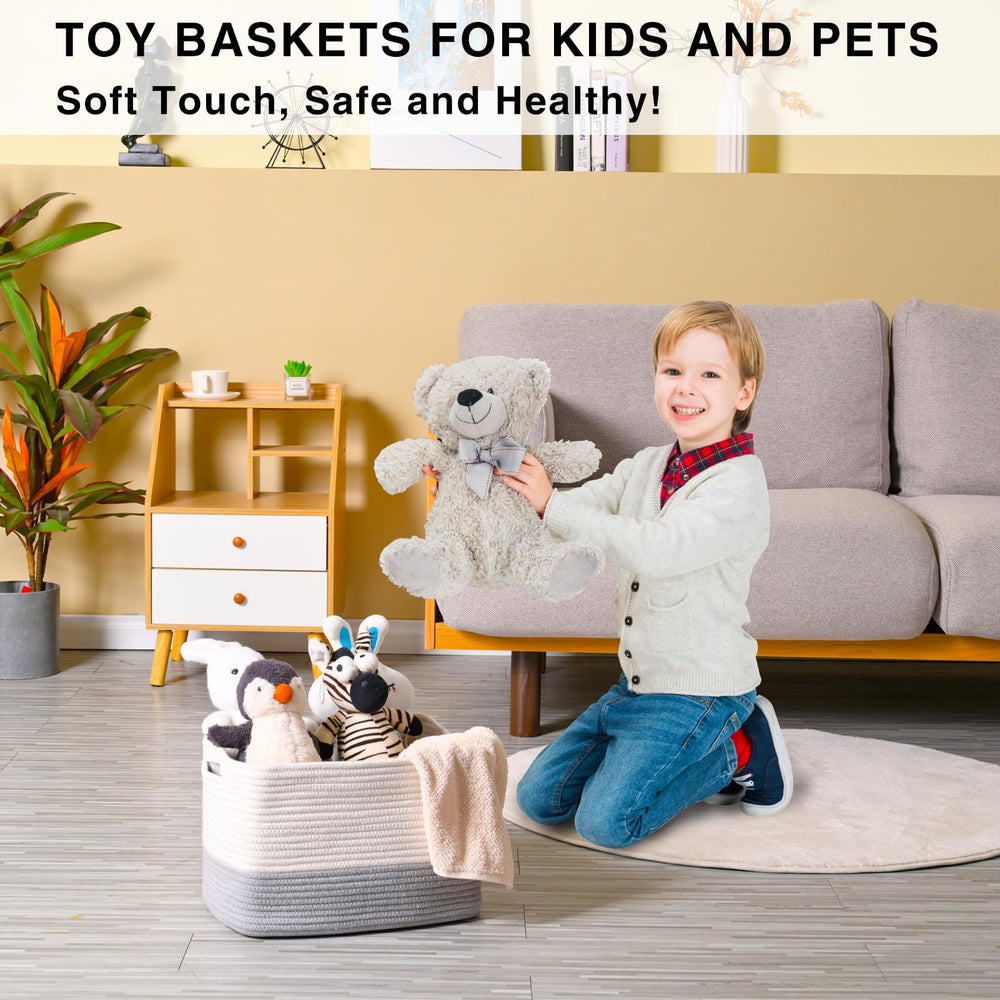 Dcerzxzci two-handed basket for easy carrying and moving around the home.