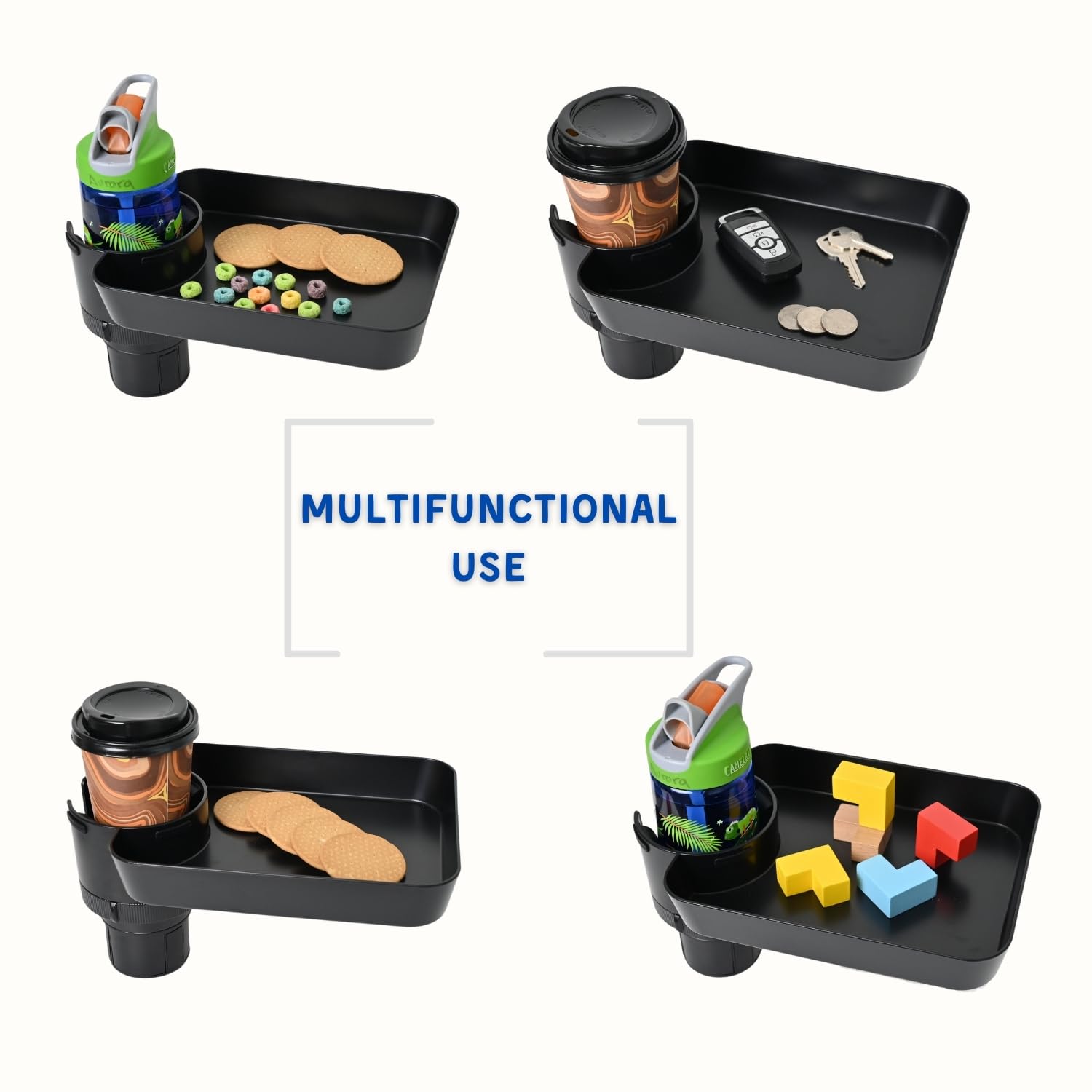 DCG Center car seat tray portable for car, stroller, and cinema seating.