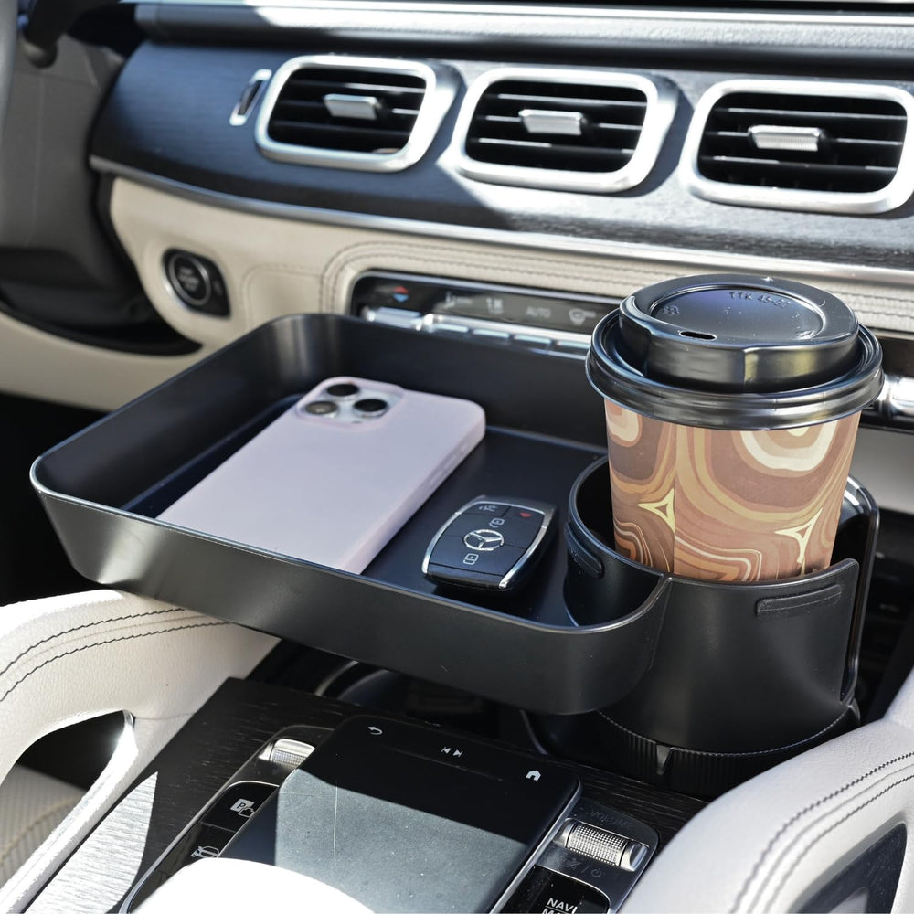 DCG Center car seat tray is removable and attachable for versatile use.