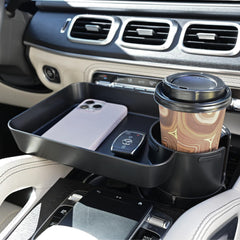 DCG Center car seat tray is removable and attachable for versatile use.