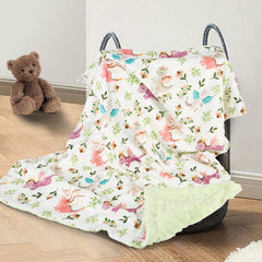 DCOOLGO Dragon Baby Blanket with double-layer fleece and dotted backing for cozy sleeps.