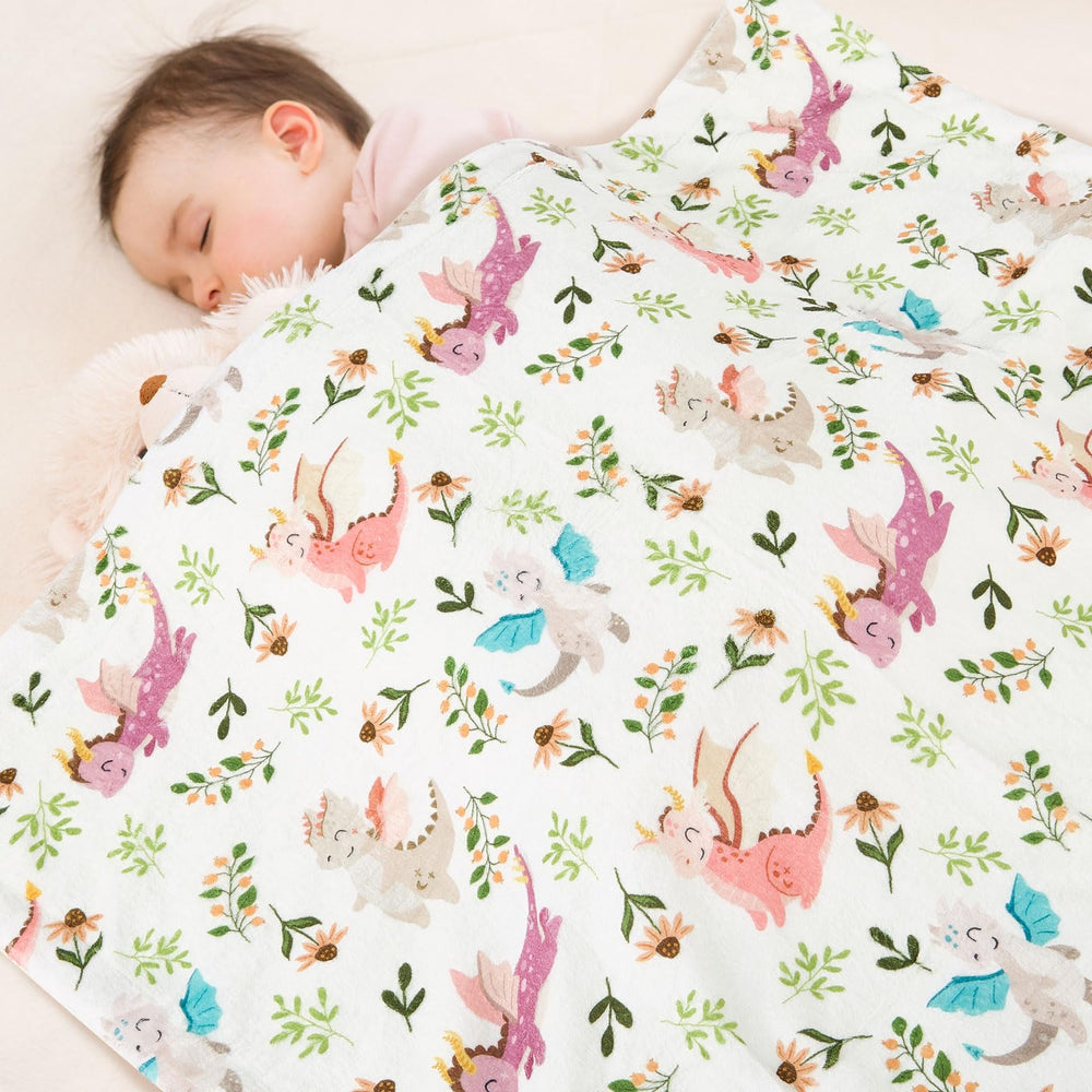DCOOLGO Dragon Baby Blanket versatile as receiving blanket or cover.