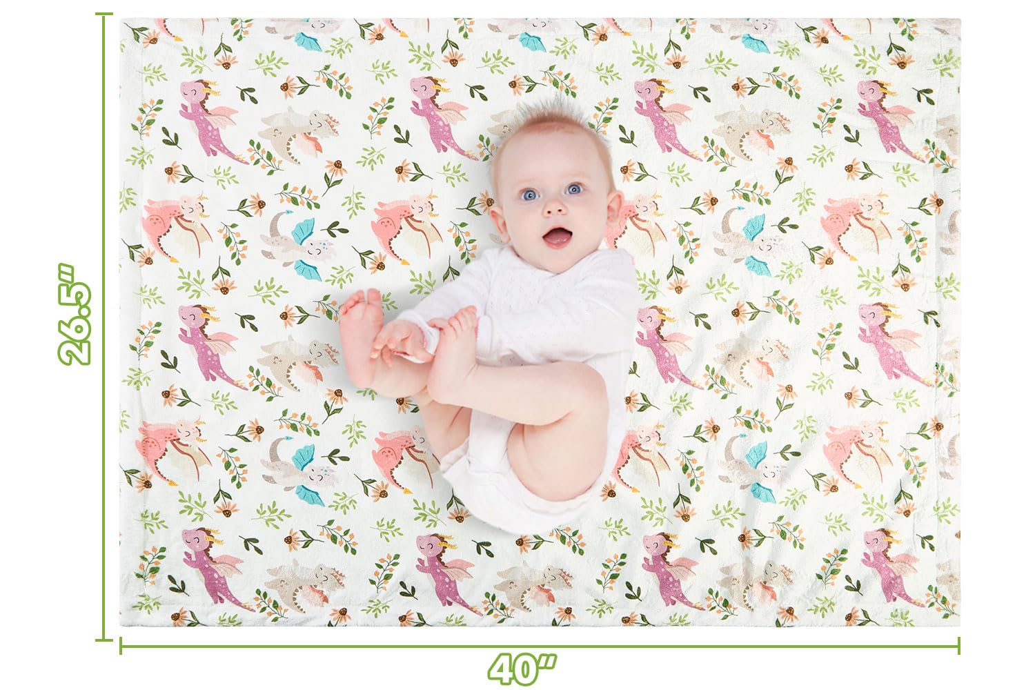 DCOOLGO Dragon Baby Blanket ideal for stroller outings with lightweight warmth.
