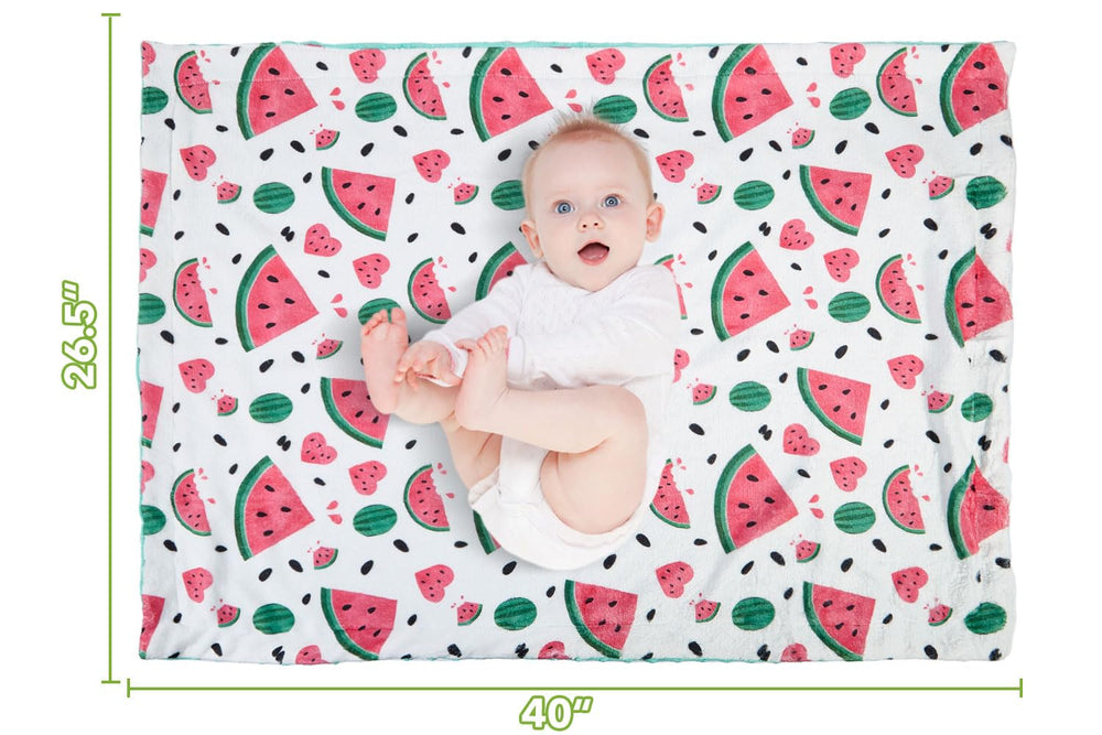 DCOOLGO Watermelon Blanket close-up plush fleece texture
