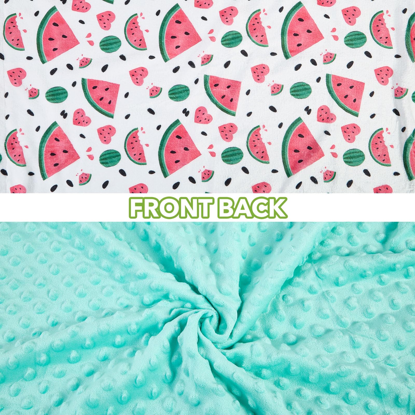 DCOOLGO Watermelon Blanket dotted backing softly protects skin