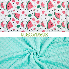 DCOOLGO Watermelon Blanket dotted backing softly protects skin