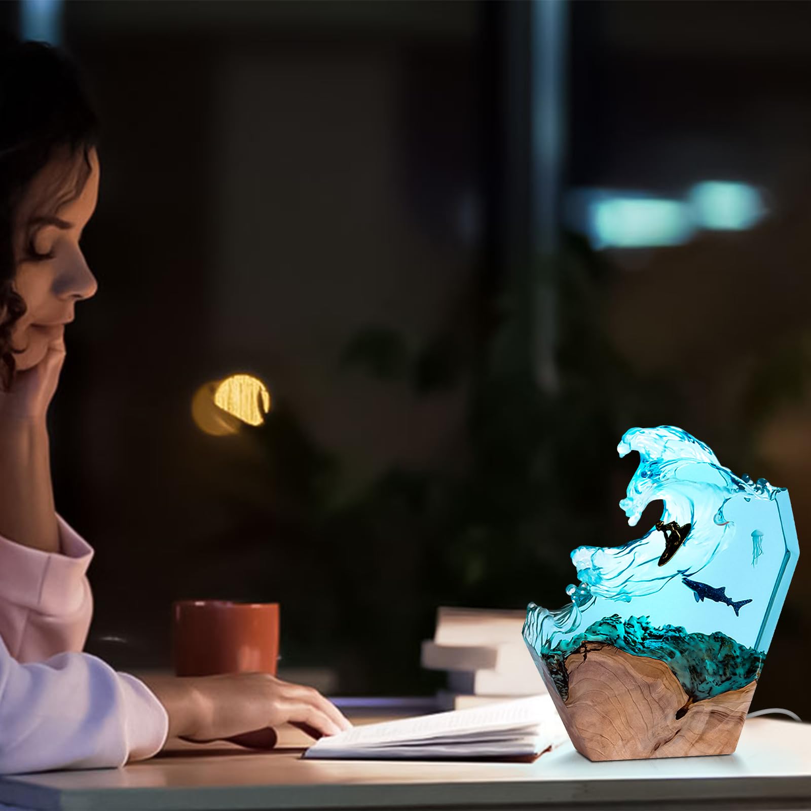 dcvbny gift-ready ocean night light for holidays and celebrations