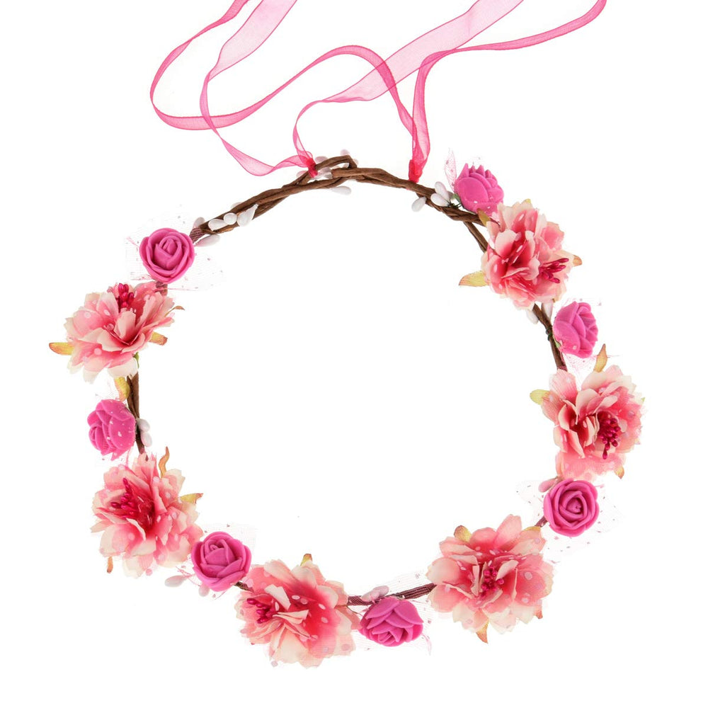 DDazzling rose crown wedding headband, adjustable and comfortable for long wear