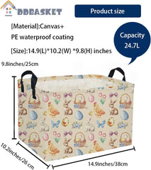 DDBASKET Collapsible Easter basket saves space when not in use.